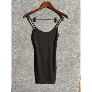Urban Outfitters Dress Womens Small Black Ribbed Bodycon Mini Tank Slip Stretch